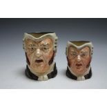 TWO ROYAL DOULTON CHARACTER JUGS - BUZZ FUZZ, consisting of a larger medium Reg in Australia and me