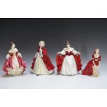 FOUR ROYAL DOULTON FIGURES CONSISTING OF SOUTHERN BELLE, Judith HN 2313, Rachael HN 2936 and Sara
