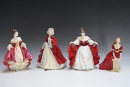 FOUR ROYAL DOULTON FIGURES CONSISTING OF SOUTHERN BELLE, Judith HN 2313, Rachael HN 2936 and Sara