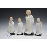 FOUR ROYAL DOULTON FIGURES CONSISTING OF DARLING HN1319, two small versions of Darling HN1985 and