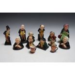 A SELECTION OF SMALLER DOULTON CHARLES DICKENS FIGURES ETC, tallest 11.5 cm