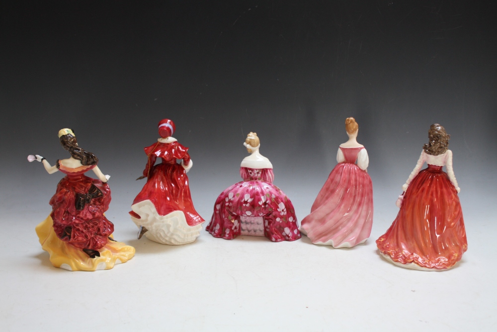 FIVE ROYAL DOULTON FIGURES CONSISTING OF BELLE, Special Occasion, Alexandra, The Skater and Victori - Image 3 of 3