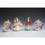 FOUR ROYAL DOULTON FIGURES CONSISTING OF TWO LYNNE HN3740, Christine and MargaretCondition R