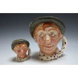 TWO ROYAL DOULTON CHARACTER JUGS - JARGE, consisting of medium and large, H 17 cm Condition