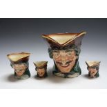 FOUR ROYAL DOULTON CHARACTER JUGS - DICK TURPIN, consisting of one large, one medium and two small