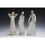 THREE ROYAL DOULTON REFLECTIONS FIGURES CONSISTING OF DAYBREAK, Secret moment and Demure, H 32 cm