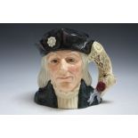 ROYAL DOULTON CHARACTER JUG - CHRISTOPHER COLUMBUS D6891, H 17.5 cm