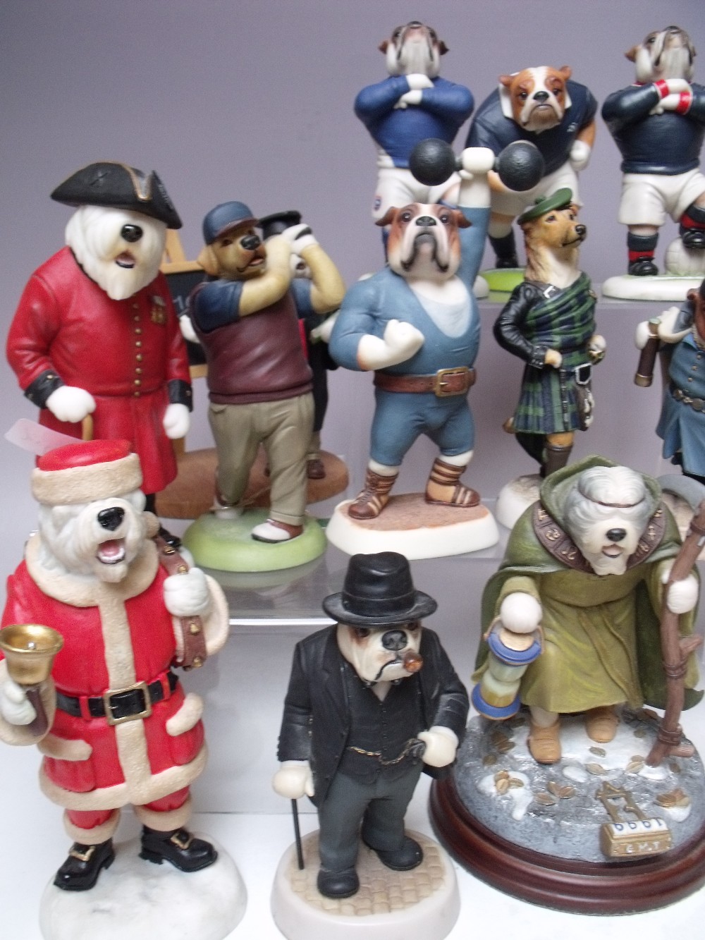 A COLLECTION OF UNBOXED ROBERT HARROP DOG FIGURES, to include Bulldog Winston, Highlander, Old Fath - Image 3 of 10