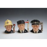 THREE LIMITED EDITION ROYAL DOULTON CHARACTER JUGS FROM THE JOURNEY THROUGH BRITAIN SERIES, consist