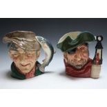 TWO ROYAL DOULTON CHARACTER JUGS - THE SMUGGLER D6616 AND THE POACHER D6429, H 17.5 cmCondit