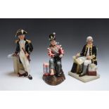 THREE ROYAL DOULTON FIGURES - THE CAPTAIN HN2260, Captain Cook HN2889 and Drummer Boy HN2679, H 23