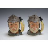 TWO ROYAL DOULTON CHARACTER JUGS - GLADIATOR, both medium D6553 11 cm, H 20 cm