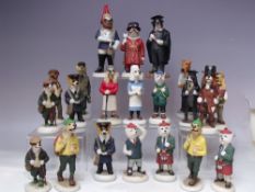 A COLLECTION OF UNBOXED ROBERT HARROP DOG FIGURES, to include a Bulldog Beefeater, Bullmastiff Hor