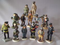 FIFTEEN BOXED ROBERT HARROP DOG FIGURES, mainly 'Doggie People', to include Bullseye, four British