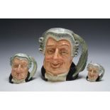 THREE GRADUATING ROYAL DOULTON CHARACTER JUGS - THE LAWYER, consisting of small D6524, medium D6504