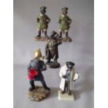 FIVE BOXED ROBERT HARROP SPECIAL LIMITED EDITION DOG FIGURES, to include a Special Gold Patina 'The