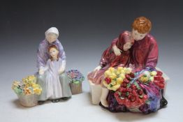 ROYAL DOULTON FIGURE - GRANNY'S HERITAGE HN2031, together with 'Flower Sellers Children' HN1342, H