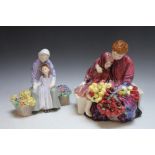 ROYAL DOULTON FIGURE - GRANNY'S HERITAGE HN2031, together with 'Flower Sellers Children' HN1342, H