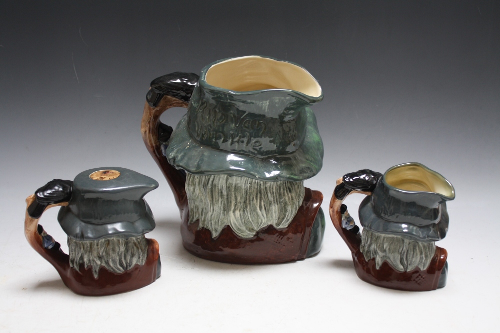 THREE ROYAL DOULTON CHARACTER JUGS - RIP VAN WINKLE, consisting of two, medium D6463 - one with a s - Image 3 of 3