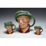 THE GRADUATING ROYAL DOULTON CHARACTER JUGS - PEARLY GIRL ARRIET, consisting of small, medium and