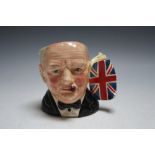 RARE ROYAL DOULTON CHARACTER JUG - WINSTON CHURCHILL 'NOT PRODUCED FOR SALE', stamped to base 'prop