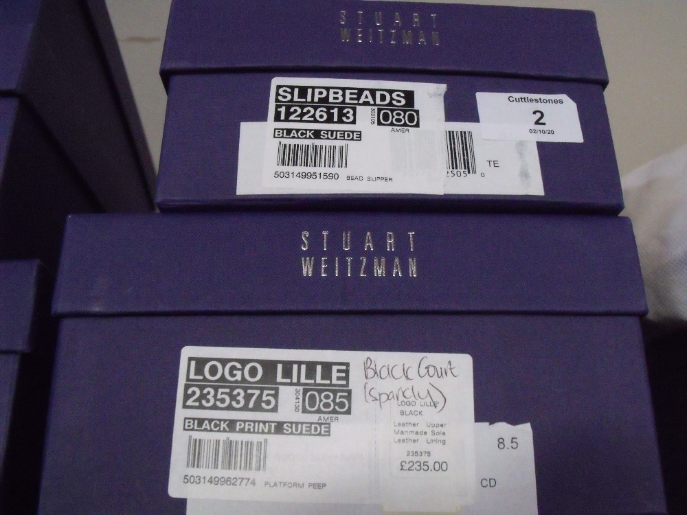 TWO PAIRS OF STUART WEITZMAN FOR RUSSELL BROMLEY SHOES, comprising a pair of black peep toed - Image 4 of 4