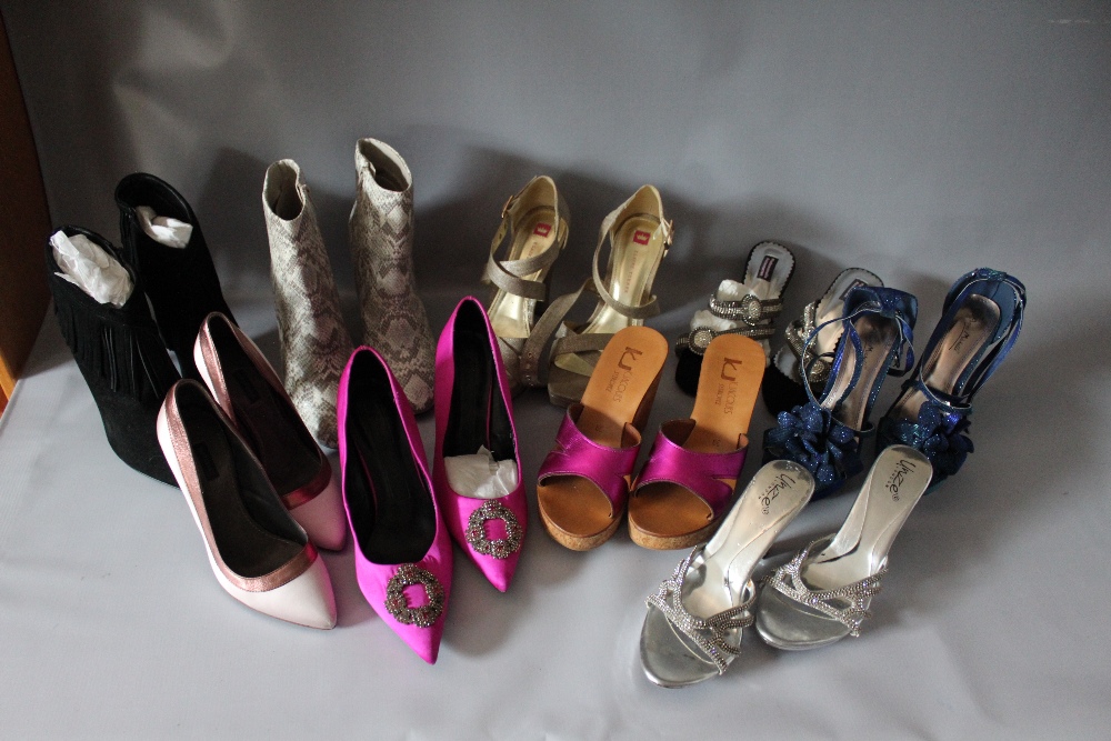 A COLLECTION OF LADIES BOOTS, SANDALS AND SHOES, sizes vary from EU 37 to 40, to include a pair of K