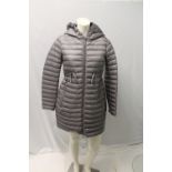 MONCLER, a ladies puffa style jacket, size 8, S/DCondition Report:has flaw to ring of zip