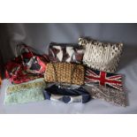 A SMALL SELECTION OF LADIES MODERN BAGS, to include Desigual floral canvas example, and a Joanna