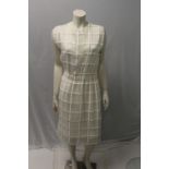 SPORTMAX, a ladies white checked dress, size M