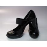 A BOXED PAIR OF HOGAN 'OPTY BEBE' BLACK PATENT MARY JANE STYLE SHOES, EU size 39Condition Report: