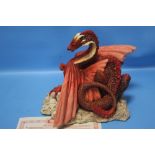 ENCHANTICA DRAGON 'SNARLGARD AUTUMN DRAGON' WITH CERTIFICATE OF AUTHENTICITY