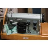 A VIKING HUSQVARNA CASED SEWING MACHINE