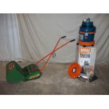 A SUFFOLK SUPER SWIFT PUSH LAWNMOWER AND AN UNUSED VAX CARPET CLEANER/HOOVER.
