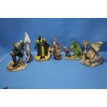 A COLLECTION OF ENCHANTICA FIGURES TO INCLUDE DRAGONS