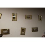 SEVEN FRAMED ANTIQUE WOOL WORK PICTURES