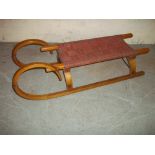 A VINTAGE RAMS HORN BENTWOOD SLEDGE