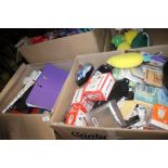 SIX BOXES OF MAINLY NEW ITEMS TO INCLUDE SPY SCOPES, DRINKS BOTTLES, PHONE CASES ETC.