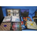 A QUANTITY OF FIRST DAY COVERS, ROYAL MAIL SPECIAL STAMPS ETC.