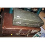 TWO VINTAGE SUITCASES