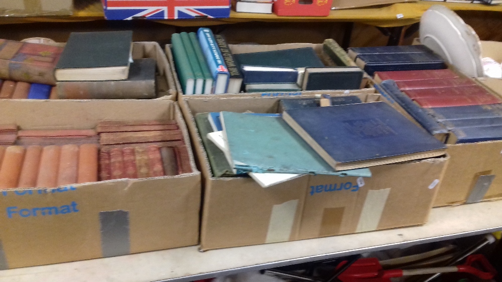 A LARGE QUANTITY OF MISCELLEOUS BOOKS (NOT INCLUDING BOXES)