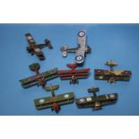SEVEN MODEL WWI AIRCRAFTS, to include Sopwith Camel F1, Fokker DR1 etc