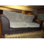 A MODERN THREE SEAT JUMBO CHORD SOFA