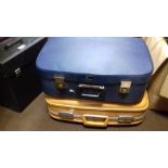 TWO VINTAGE SUITCASES