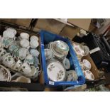 THREE TRAYS OF CERAMICS TO INCLUDE COLCLOUGH