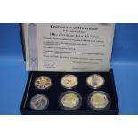 SIX WINDSOR MINT COMMEMORATIVE MEDALS INCLUDING MIKE HAWTHORN, 1966 WORLD CUP, RAF ETC.