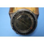A CASED MILITARY COMPASS IN ORIGINAL BOX TYPE P8