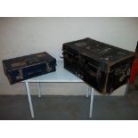 TWO TRAVEL CASES/TRUNKS.