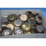 A COLLECTION OF ASSORTED POCKET WATCHES AND PARTS, to include some pair cased examples A/F