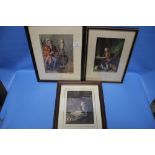 THREE FRAMED AND GLAZED PRINTS